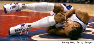 Picture of the Shaun Livingston knee injury.