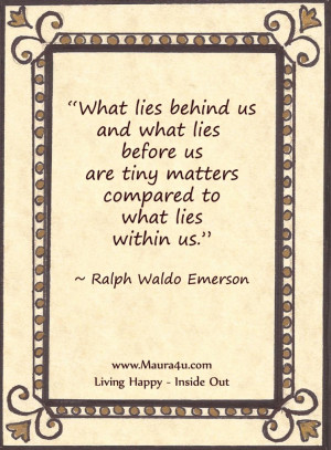 Inspiring Quote from Ralph Waldo Emerson