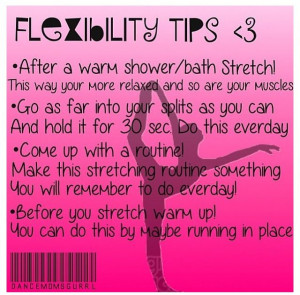Flexibility tips!