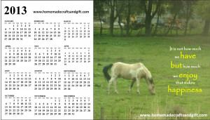 Big 2013 Calendar with quotes