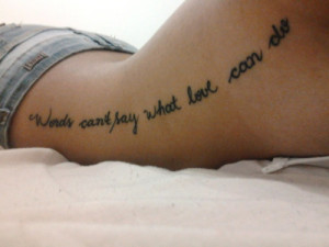 Side quote tattoos for girls6817