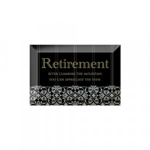 Retirement Glass Plaque with Easel Back