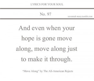 quotes lyrics move along all-american rejects