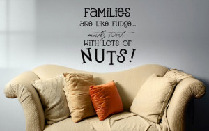 Wall Decal - Families are NUTS - Wall vinyl sayings - Home Decor