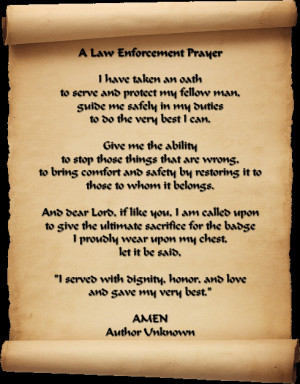 Law Enforcement Prayer Prayer