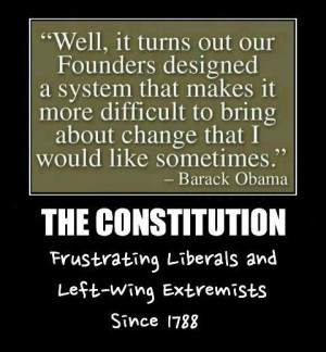 sometimes obama quote the constitution of the united states of america ...
