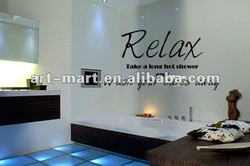 Relax Bathroom Shower - Wall Decal, Vinyl Lettering Wall Saying Quote ...