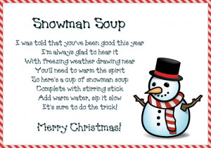 Snowman Frame With Love Poem