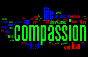 Compassion quotes word cloud