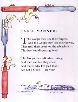 Table Manners Poem