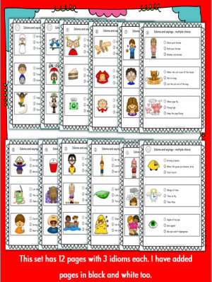 Fun and quirky tests on idioms and sayings. This engaging and fun set ...