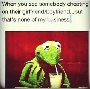 Kermit minding his own business