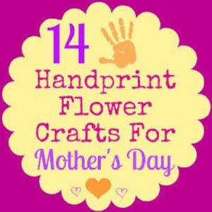 14 Handprint Flower Crafts for Mother's Day
