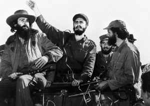 Fidel Castro with members of his leftist guerrilla movement 