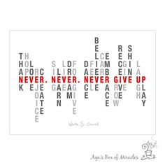 Never never give uP winston churchill quotes quote inspiration