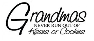 Grandma Never Run Out of Kisses Family Wall Decal Vinyl Art Sticker ...