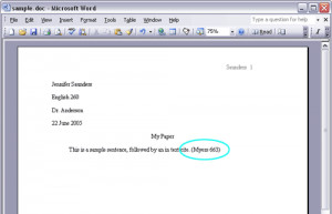 Formatting in text cites