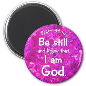 Psalm 46:10 Be Still & Know Pink Bible Verse Quote Magnet