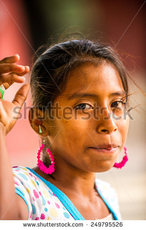 ... of Nicaranguan people belong to the Mestizo ethnic group - stock photo