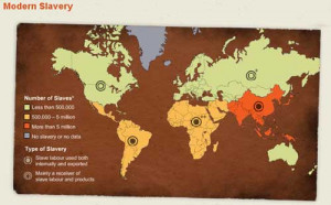 map of modern slavery in the world