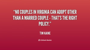No couples in Virginia can adopt other than a married couple - that's ...