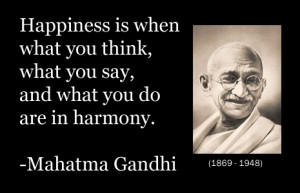 Happiness Quote by Mahatma Gandhi