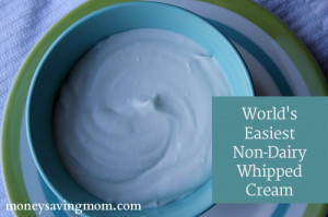 World’s Easiest Non-Dairy Whipped “Cream” | Money Saving Mom®