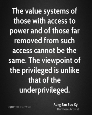 The value systems of those with access to power and of those far ...