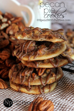 Pecan Pie Cookies! These have a deliciously sweet, caramel-y, nutty ...