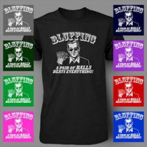 Bluffy McLiarpants Poker Funny Sayings Gambling Witty Humorous T shirt