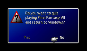 By default the cursor is on “No” to prevent accidental quits.