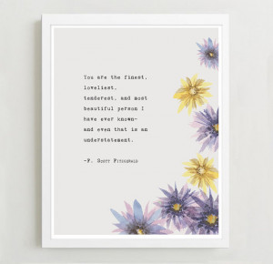 Scott Fitzgerald Quote, You are the loveliest, Love Quote, Poetry ...