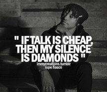 lupe fiasco, quote, diamonds, silence, talk