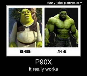 Funny Sh rek Hulk Fitness Weightloss Advert Picture Before After Photo