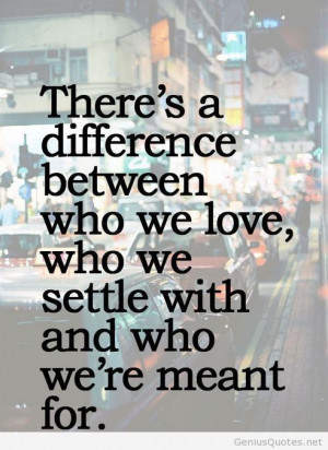 There's a difference between who we love