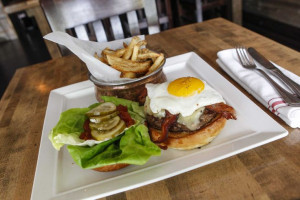 The Cuddy Burger is an excellent choice, served on a brioche bun and ...