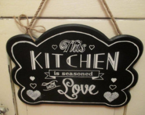 Kitchen Blackboard Kitchen Chalkboard Kitchen Sign Kitchen Wall Art ...