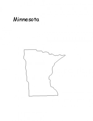 Minnesota State Map Outline