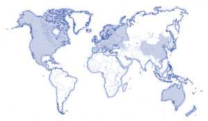WORLD MAP EUROPE AND NORTH AMERICA