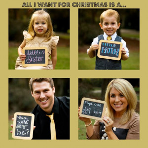 Pregnancy Announcement! Third Baby Announcement. Christmas Pregnancy ...