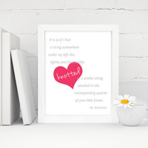 Jane Eyre quote poster, Jane Eyre wall art, Charlotte Bronte quote ...