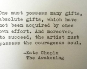 THE AWAKENING Quote Kate Chopin Quo te typewriter quote ...