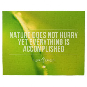 Nature Does Not Hurry | Inspirational Quote Puzzle