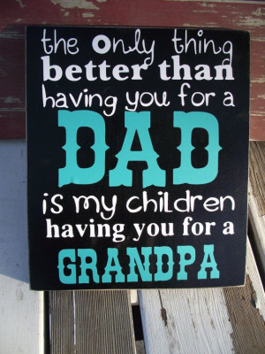 ... you for a GRANDPA, Father's Day Sign.. Wood Sign Block. via Etsy