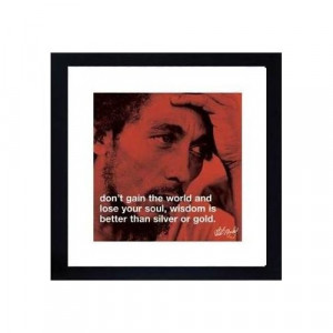 FRAMED Bob Marley Reggae Wisdom Quote Rasta 16X16 Poster