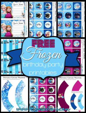 Free Frozen Birthday Party Printable Kit