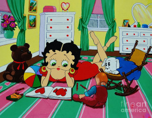 Betty Boop With Friends Painting