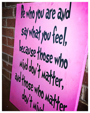 Be who you are Dr. Seuss quote on canvas 18 x 24, Christmas