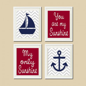 Nautical Nursery Sailboat Anchor You Are My by LovelyFaceDesigns, $37 ...