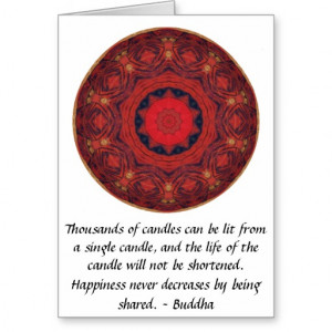 Buddha inspirational QUOTE - Thousands of candles Greeting Card